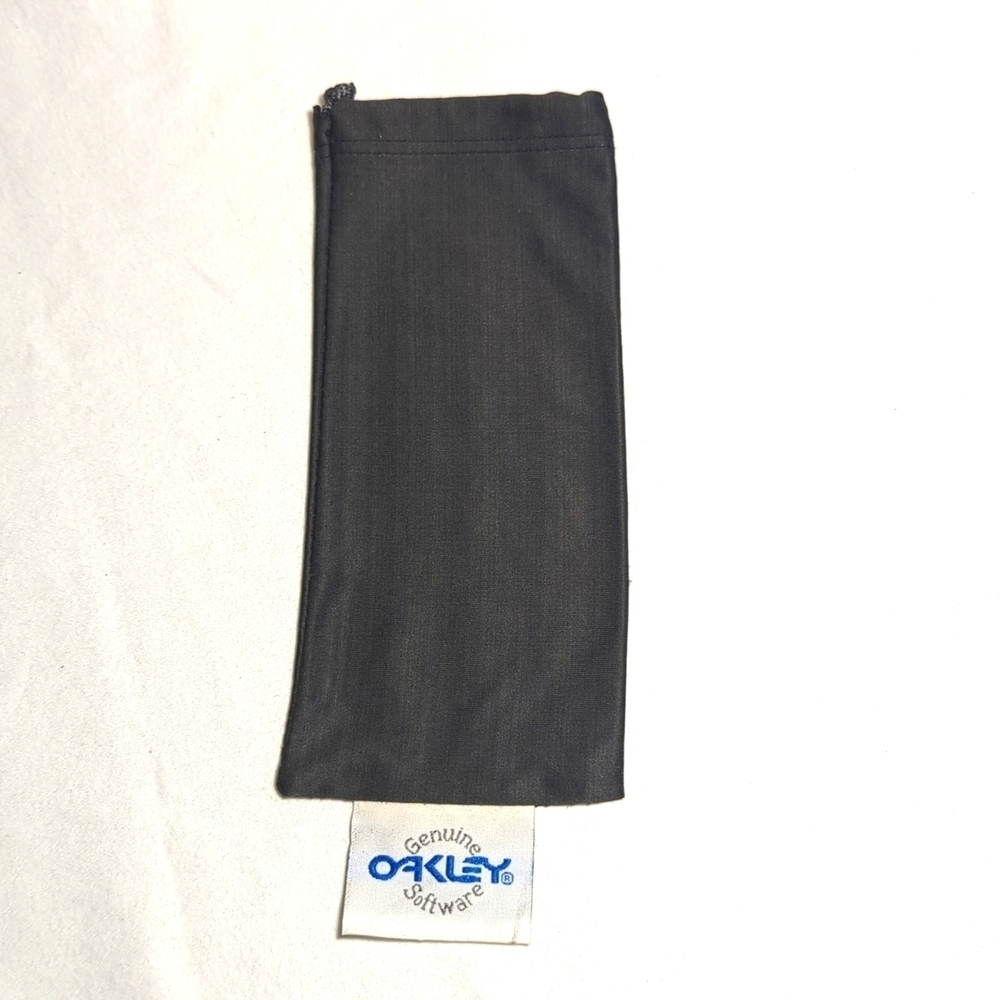Vintage Oakley Sunglass Bag / Glass cleaner Gray Drawstring